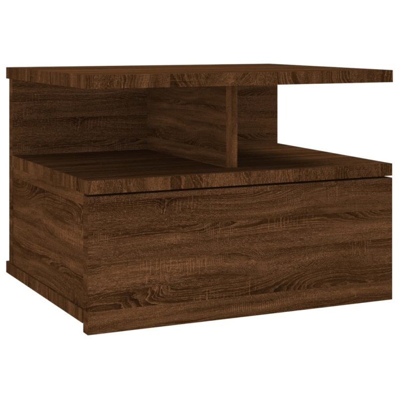 vidaXL Nástenné nočné stolíky 2 ks hnedý dub 40x31x27 cm sprac. drevo