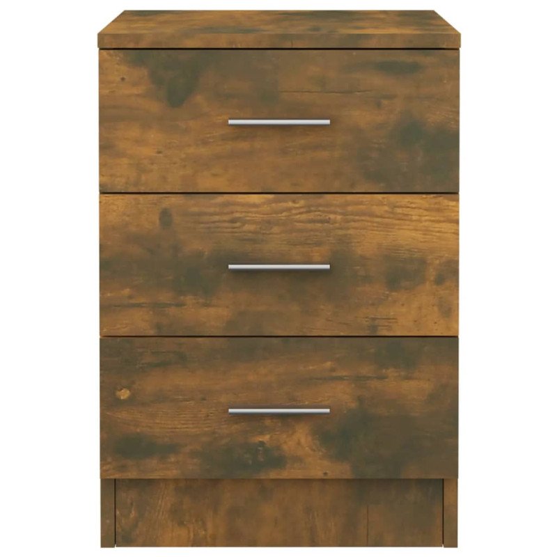vidaXL Nočné stolíky 2 ks údený dub 38x35x56 cm spracované drevo