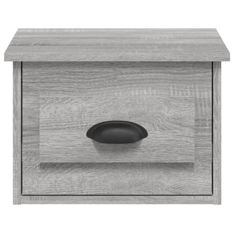 vidaXL Nástenné nočné stolíky 2 ks sivé dub sonoma 41,5x36x28cm