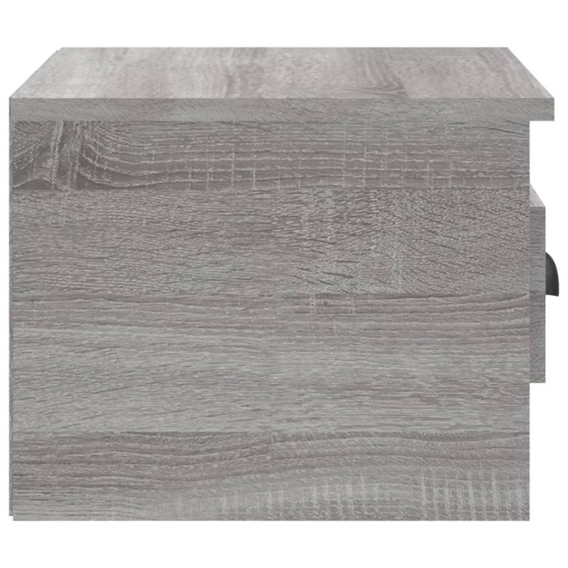 vidaXL Nástenné nočné stolíky 2 ks sivé dub sonoma 41,5x36x28cm