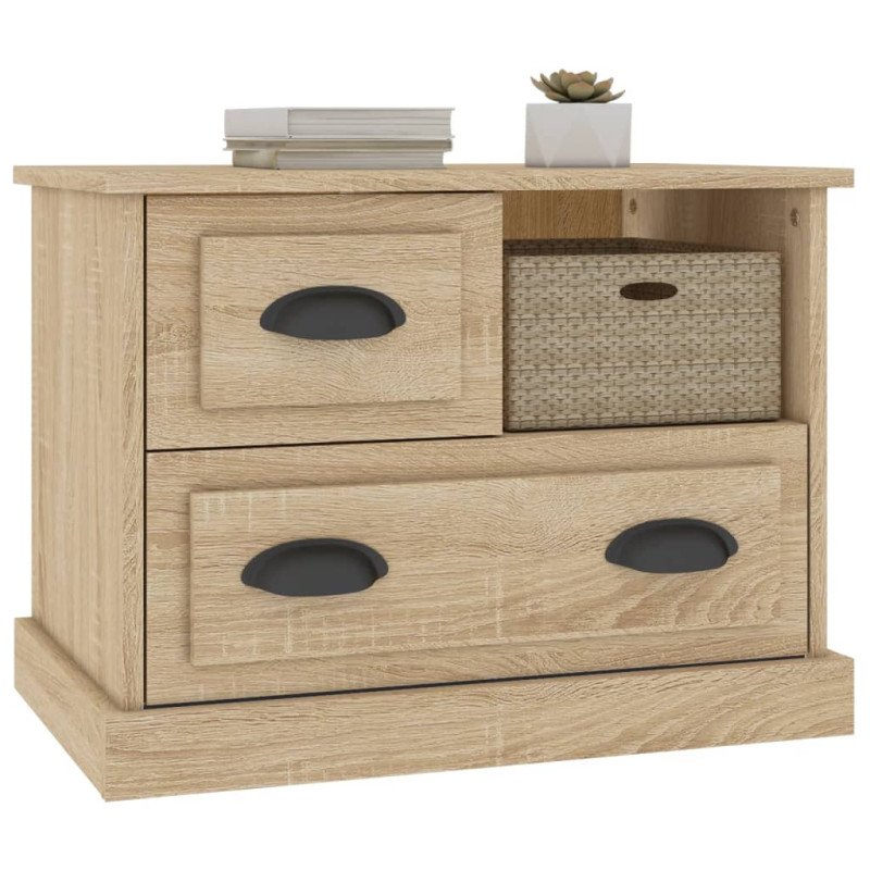 vidaXL Nočný stolík dub sonoma 60x39x45 cm