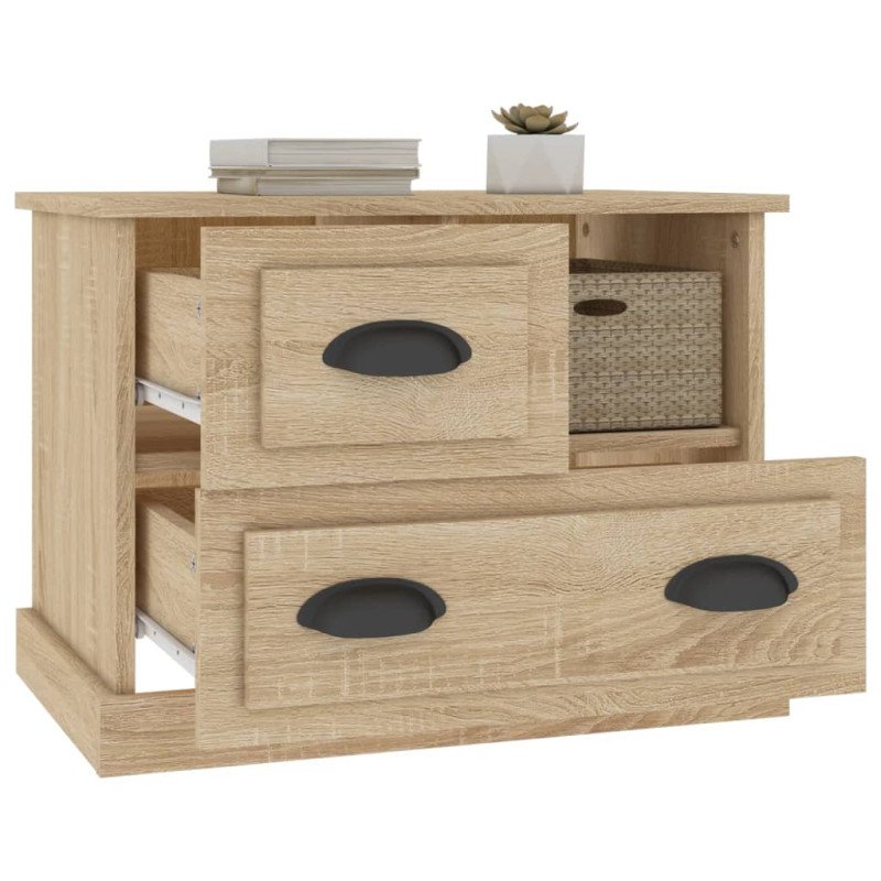 vidaXL Nočný stolík dub sonoma 60x39x45 cm