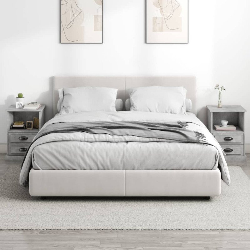 vidaXL Nočné stolíky 2 ks betónové sivé 43x36x60 cm