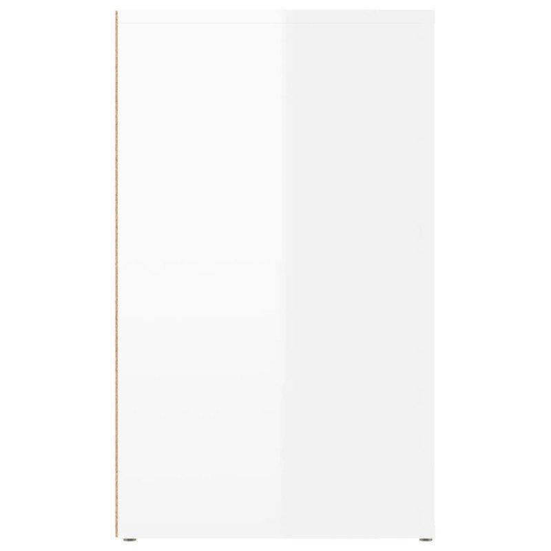 vidaXL Nočný stolík lesklý biely 50x36x60 cm spracované drevo
