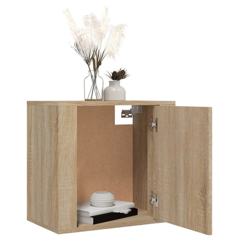 vidaXL Nástenné nočné stolíky 2 ks dub sonoma 50x30x47 cm