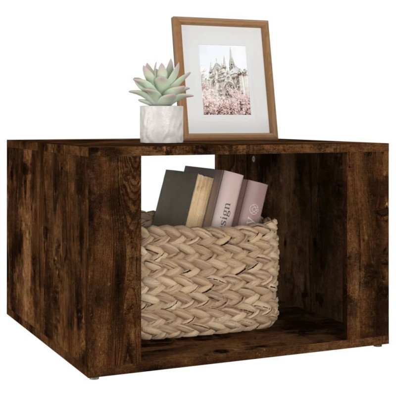 vidaXL Nočný stolík dymový dub 57x55x36 cm spracované drevo