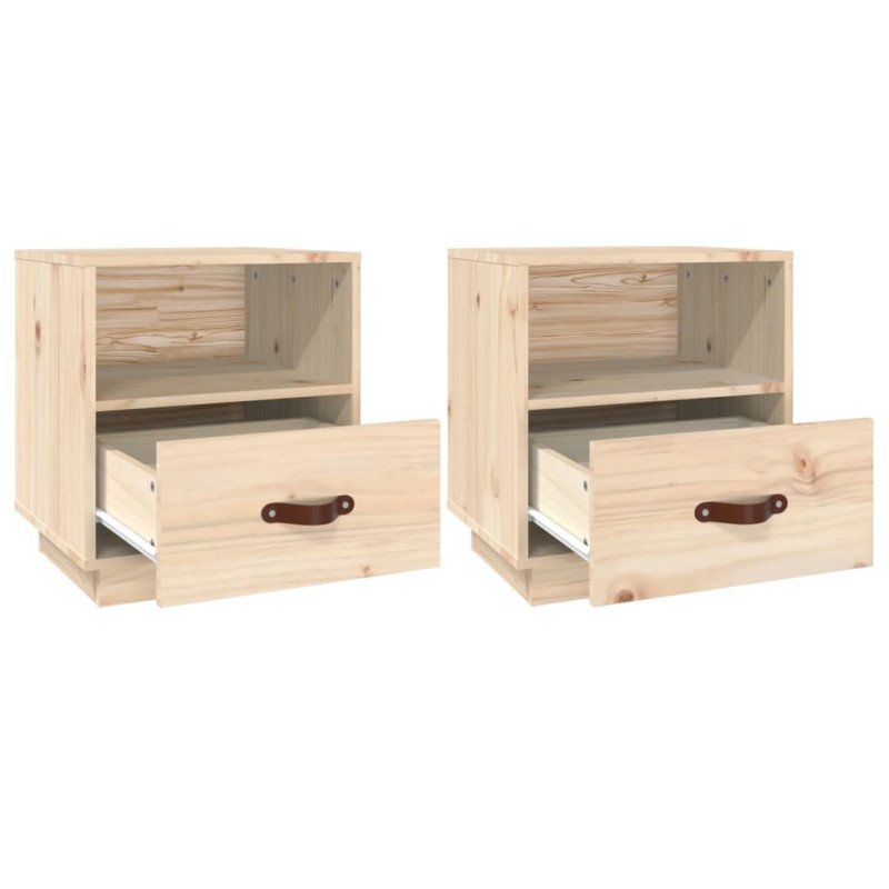 vidaXL Nočné stolíky 2 ks 40x34x45 cm borovicový masív
