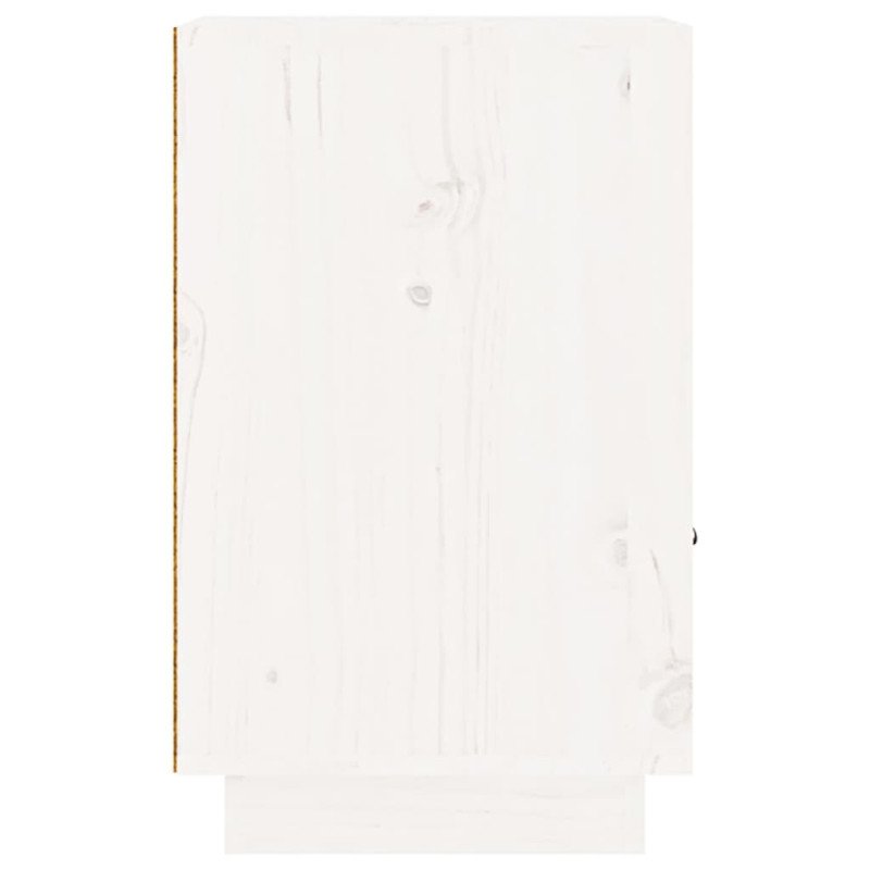 vidaXL Nočné stolíky 2 ks biele 40x34x35 cm borovicový masív
