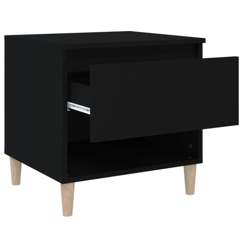 vidaXL Nočné stolíky 2 ks čierne 50x46x50 cm spracované drevo