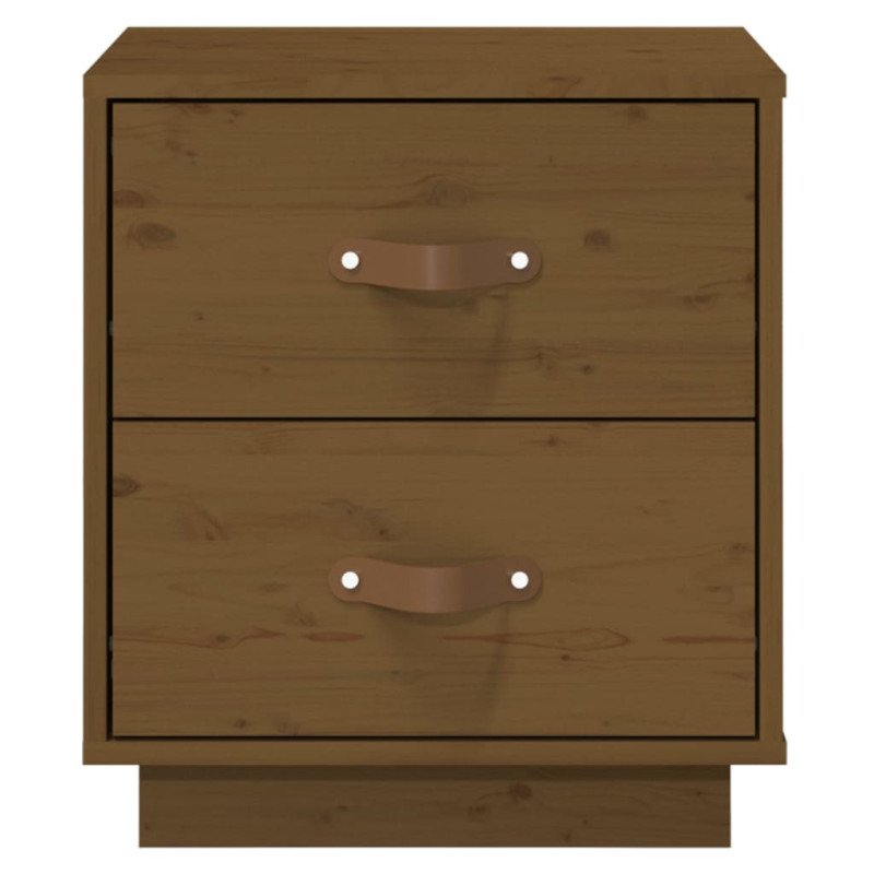 vidaXL Nočné stolíky 2 ks medovo-hnedé 40x34x35 cm borovicové drevo