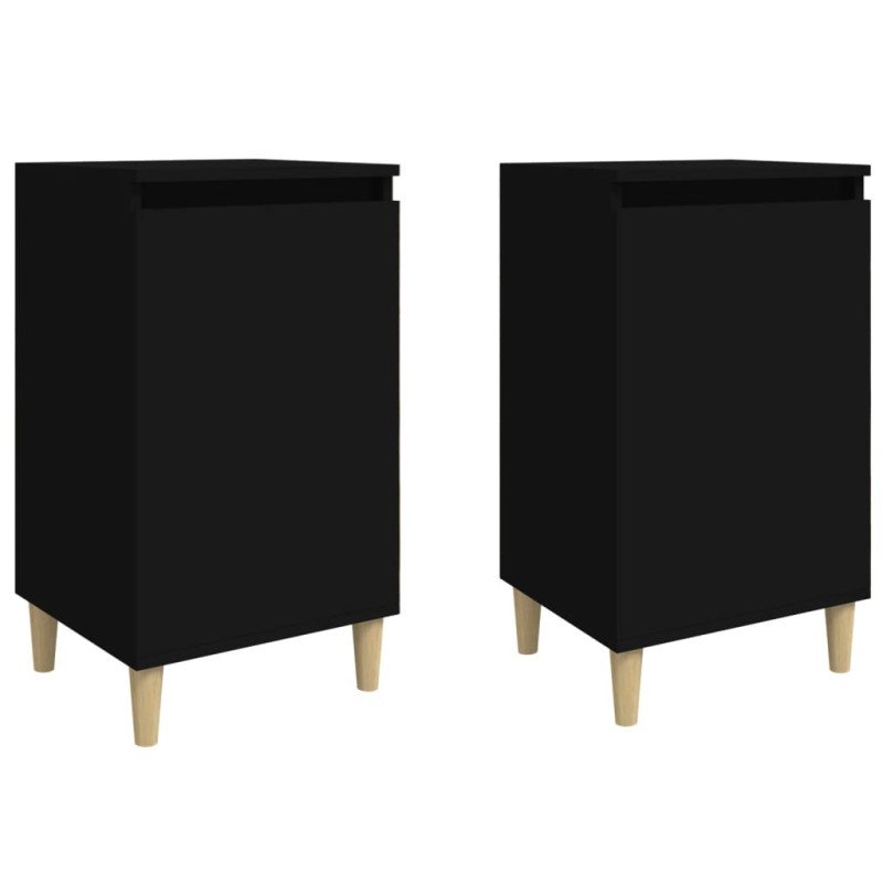 vidaXL Nočné stolíky 2 ks čierne 40x35x70 cm spracované drevo