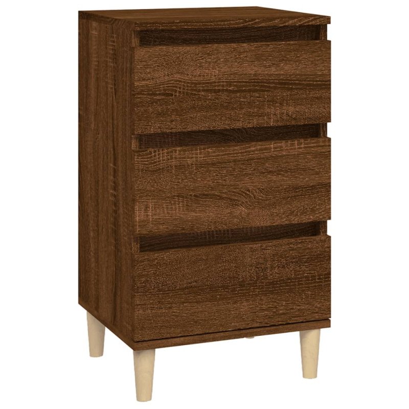vidaXL Nočný stolík hnedý dub 40x35x70 cm spracované drevo