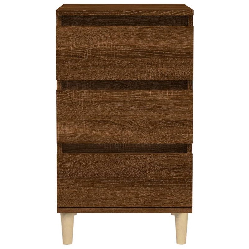 vidaXL Nočný stolík hnedý dub 40x35x70 cm spracované drevo