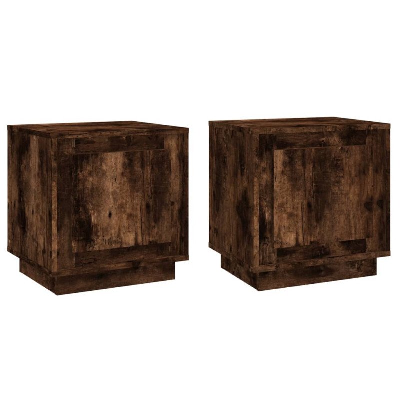 vidaXL Nočné stolíky 2 ks dymový dub 44x35x45 cm spracované drevo