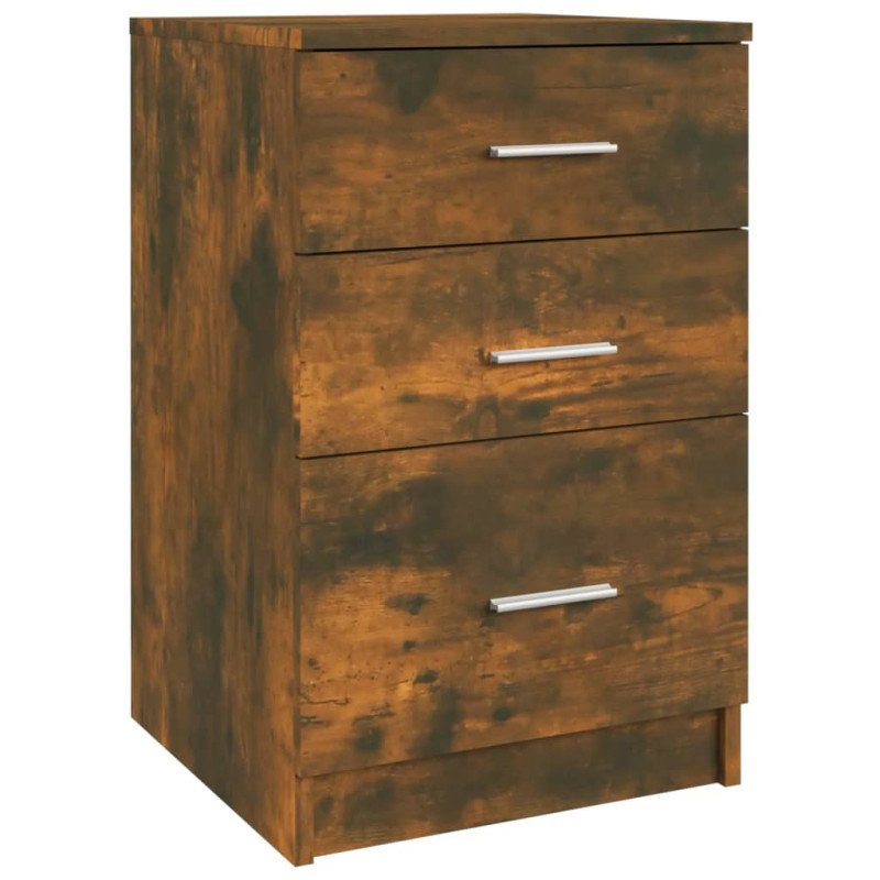vidaXL Nočný stolík dymový dub 40x40x63 cm spracované drevo