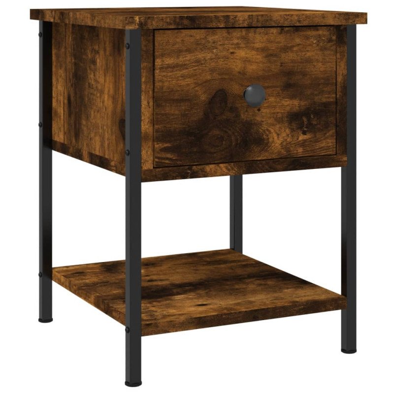 vidaXL Nočné stolíky 2 ks dymový dub 34x35,5x45 cm kompozitné drevo