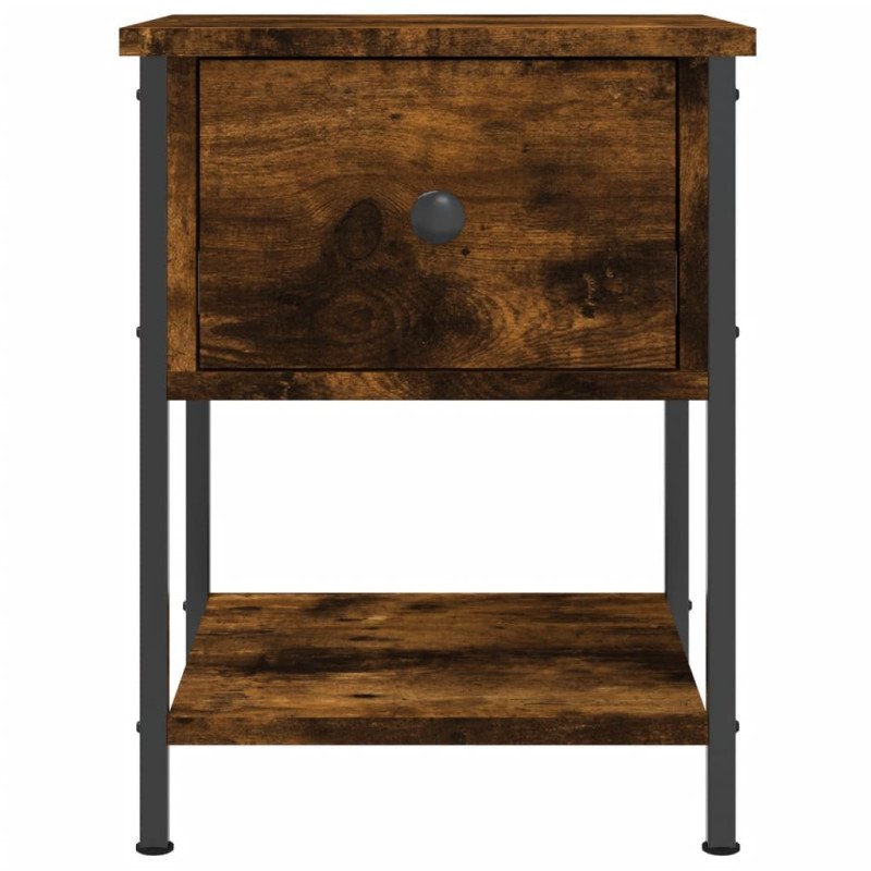 vidaXL Nočné stolíky 2 ks dymový dub 34x35,5x45 cm kompozitné drevo