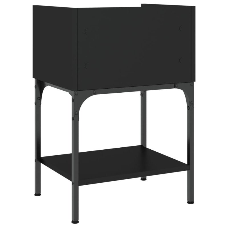 vidaXL Nočný stolík čierny 40,5x31x60 cm kompozitné drevo