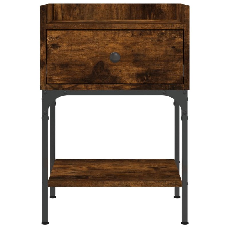 vidaXL Nočné stolíky 2 ks dymový dub 40,5x31x60 cm kompozitné drevo