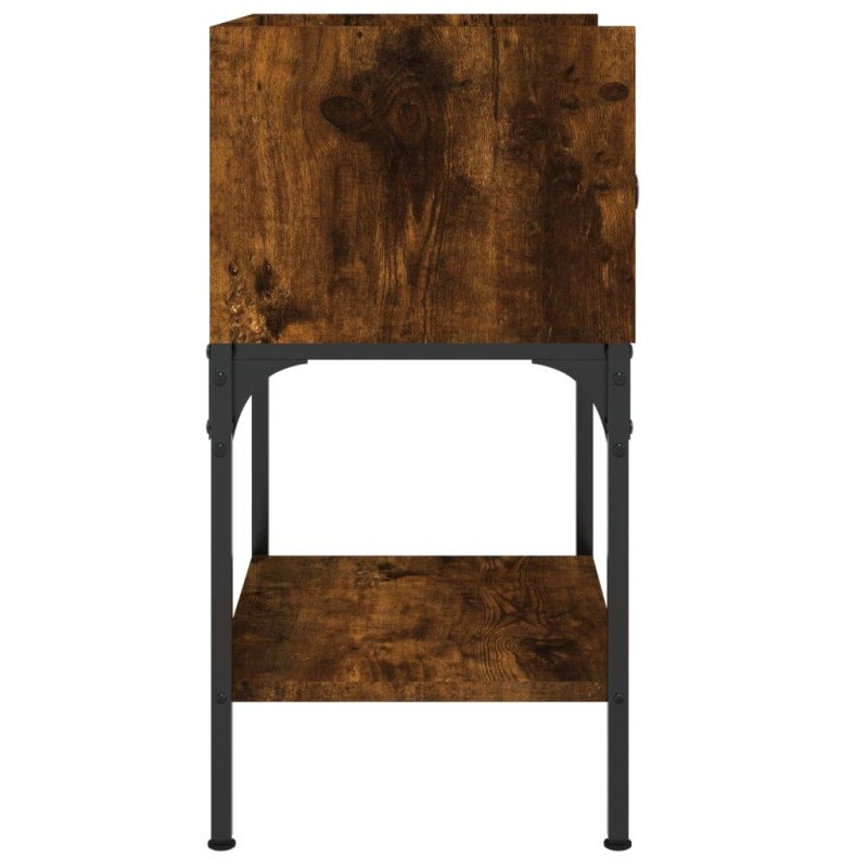 vidaXL Nočné stolíky 2 ks dymový dub 40,5x31x60 cm kompozitné drevo