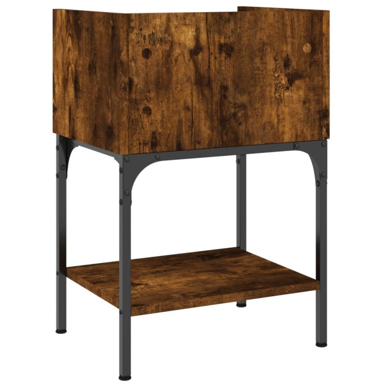 vidaXL Nočné stolíky 2 ks dymový dub 40,5x31x60 cm kompozitné drevo