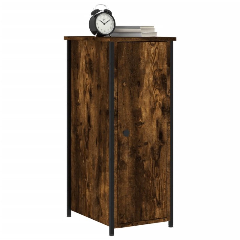 vidaXL Nočné stolíky 2 ks dymový dub 32x42x80 cm kompozitné drevo