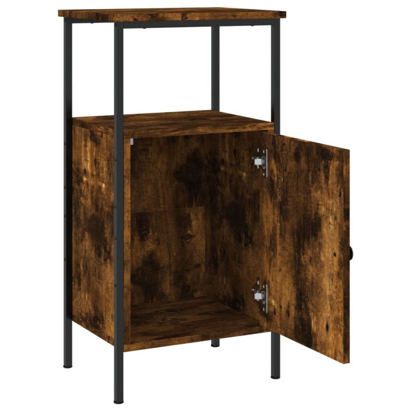 vidaXL Nočné stolíky 2 ks dymový dub 41x31x80 cm kompozitné drevo