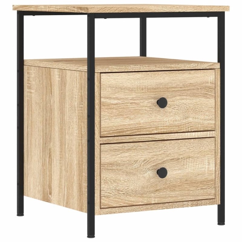 vidaXL Nočné stolíky 2 ks dub sonoma 44x45x60 cm kompozitné drevo
