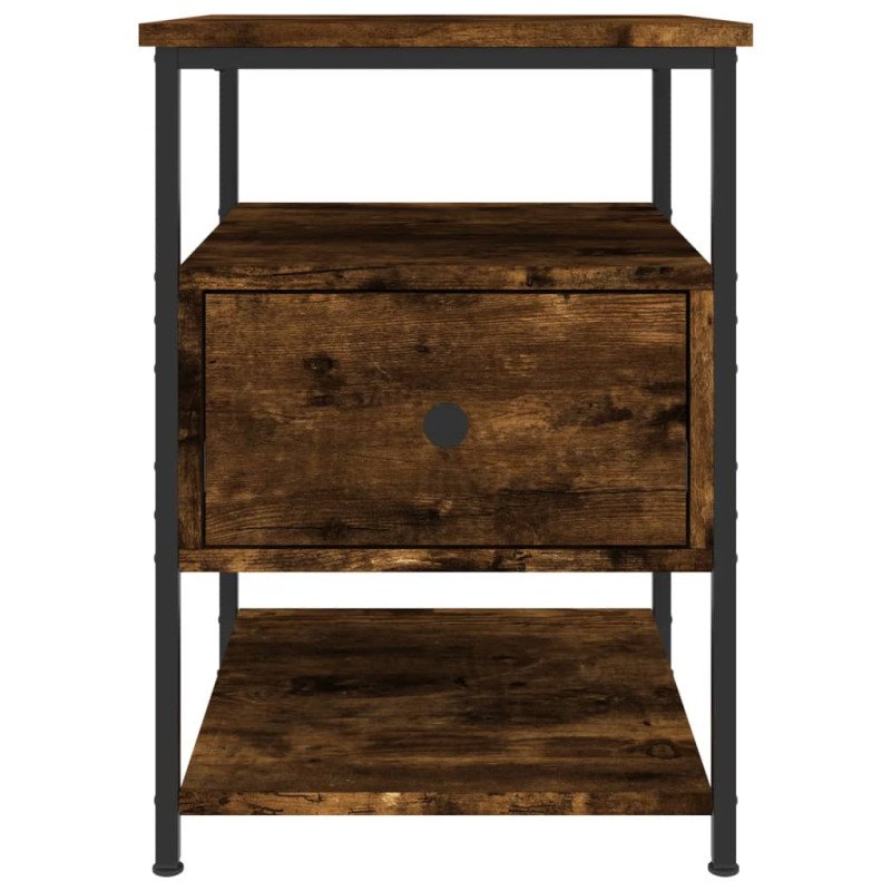 vidaXL Nočný stolík dymový dub 40x42x56 cm kompozitné drevo