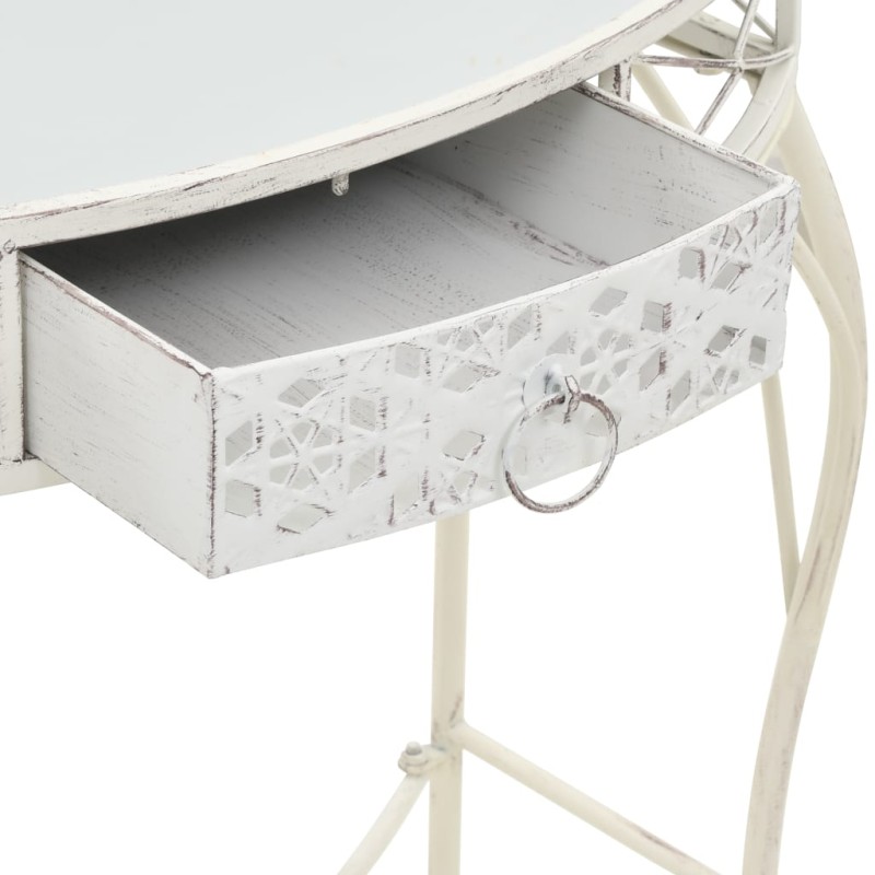   vidaXL Bočný stolík vo francúzskom štýle biely 82x39x76 cm kovový