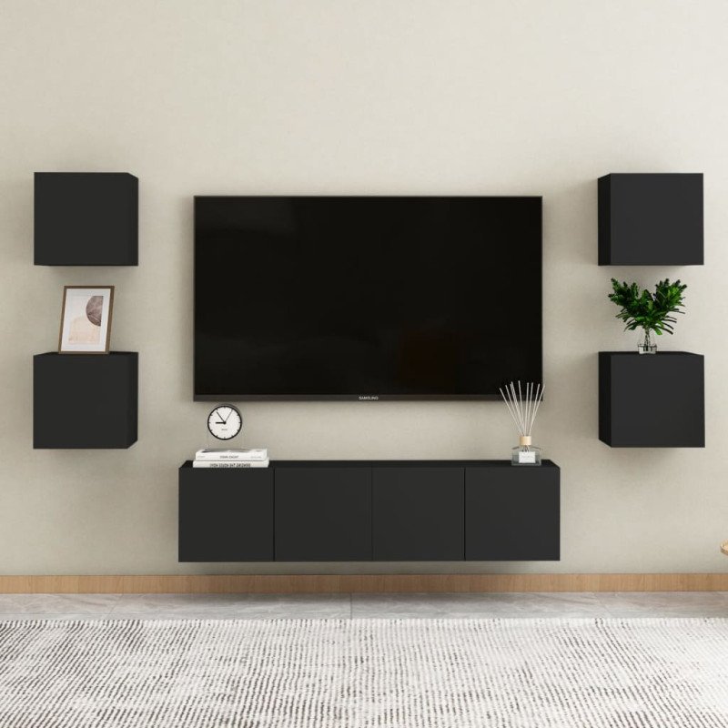 vidaXL Nočné stolíky 2 ks čierne 30,5x30x30 cm drevotrieska