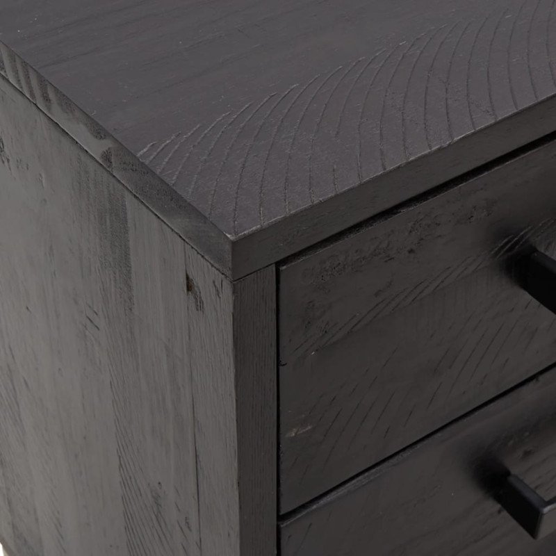 vidaXL Nočné stolíky 2 ks čierne 40x30x55 cm borovicový masív
