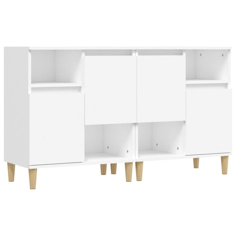 vidaXL Komoda 2 ks biela 60x35x70 cm spracované drevo