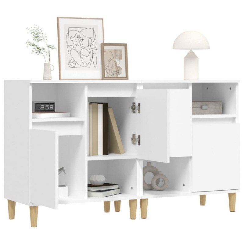 vidaXL Komoda 2 ks biela 60x35x70 cm spracované drevo