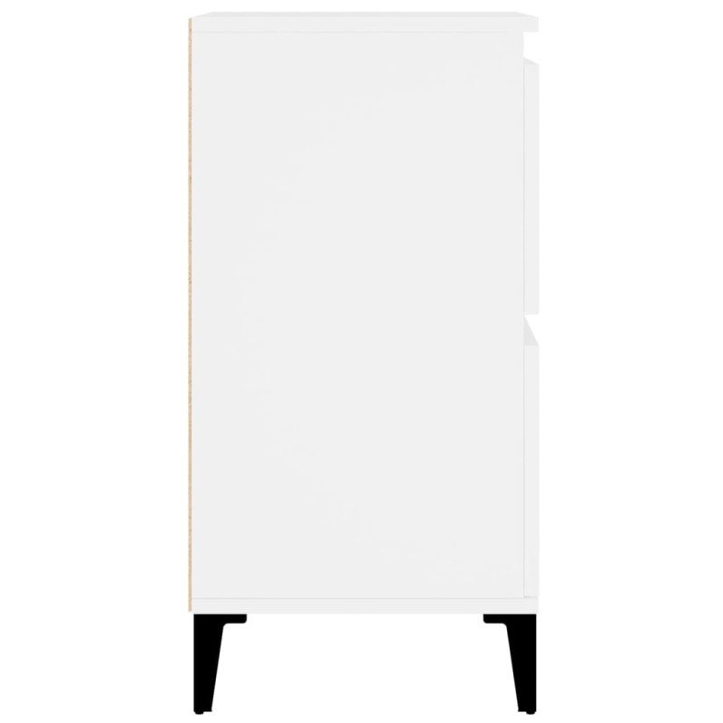 vidaXL Komody 2 ks biele 60x35x70 cm spracované drevo