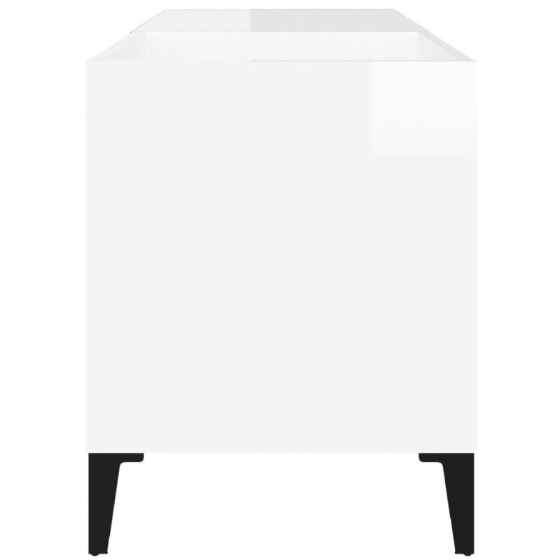 vidaXL Skrinka na platne lesklá biela 84,5x38x48 cm kompozitné drevo