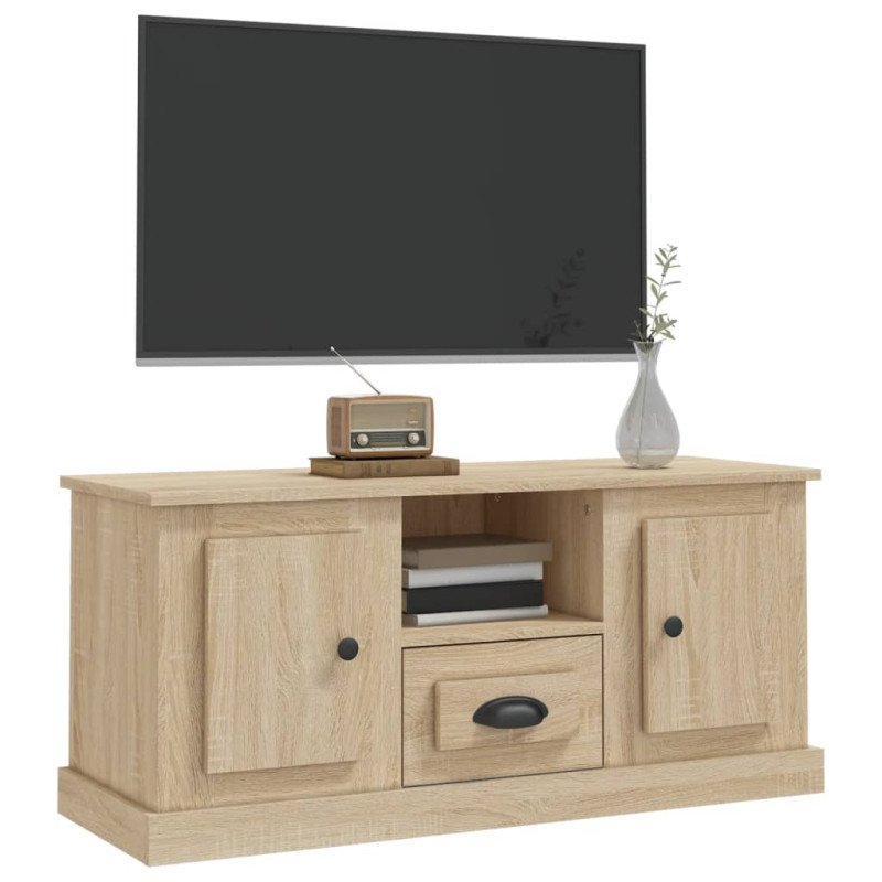 vidaXL TV skrinka dub sonoma 100x35,5x45 cm kompozitné drevo