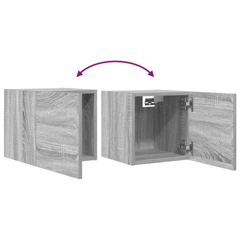 vidaXL Nástenné TV skrinky 4 ks sivé sonoma 30,5x30x30 cm