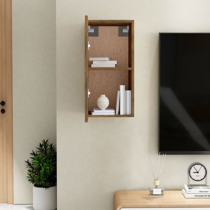 vidaXL TV skrinka dymový dub 30,5x30x60 cm spracované drevo