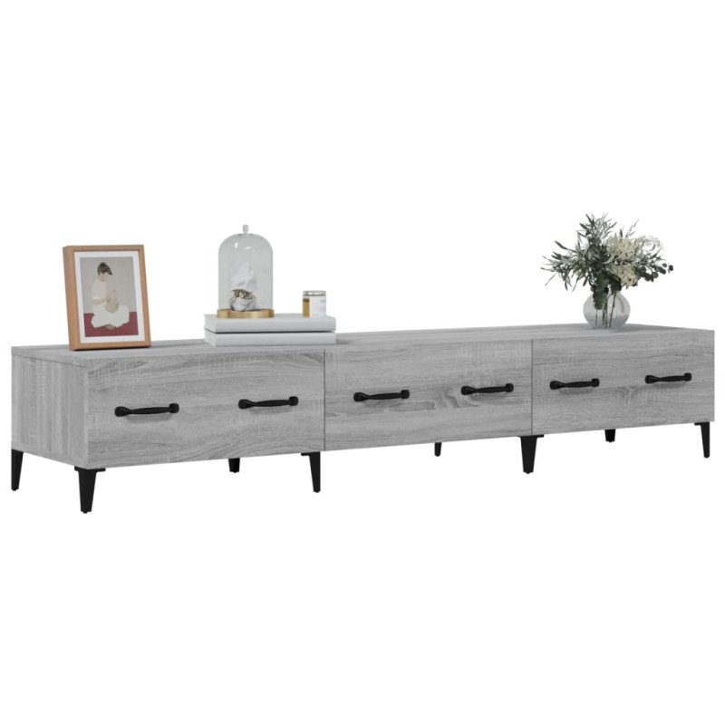 vidaXL TV skrinka sivý dub sonoma 150x34,5x30 cm spracované drevo