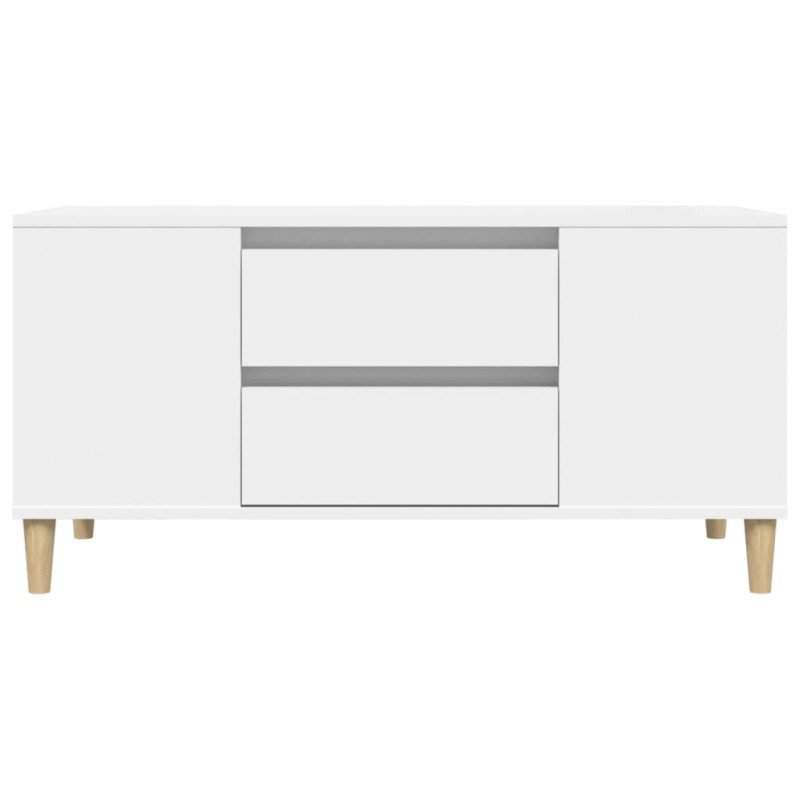 vidaXL TV skrinka biela 102x44,5x50 cm spracované drevo