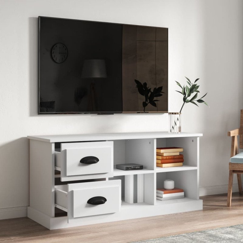 vidaXL TV skrinka biela 102x35,5x47,5 cm kompozitné drevo