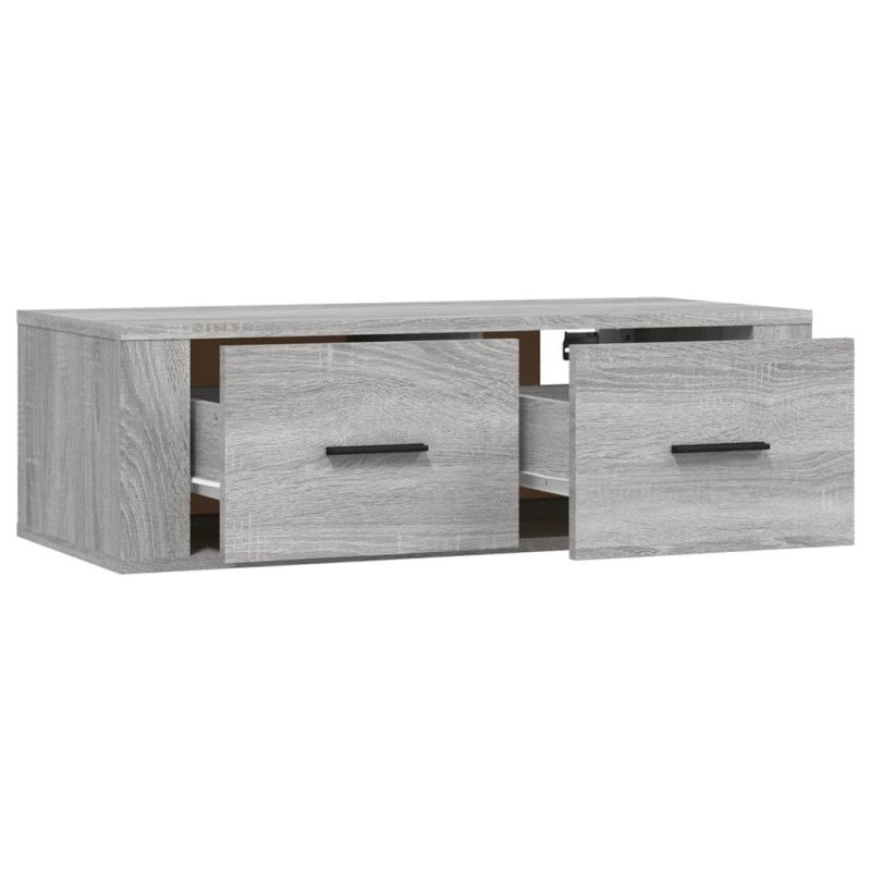 vidaXL Závesná TV skrinka sivý dub sonoma 80x36x25 cm spracované drevo
