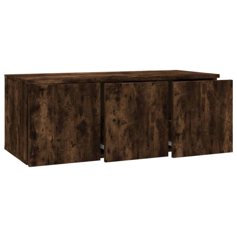 vidaXL TV skrinka dymový dub 80x34x30 cm spracované drevo