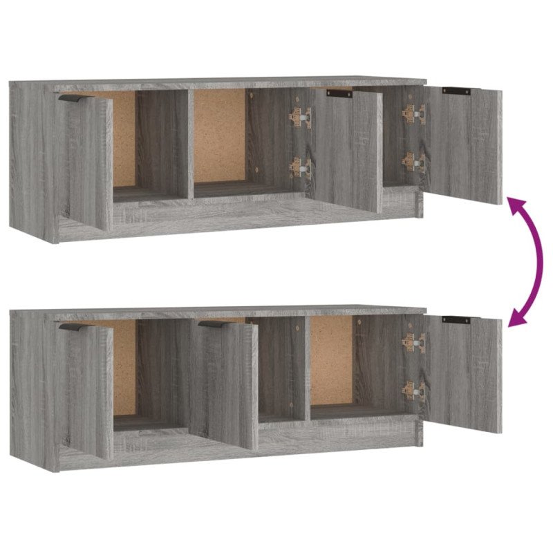 vidaXL TV skrinka, sivá sonoma 102x35x36,5 cm, kompozitné drevo