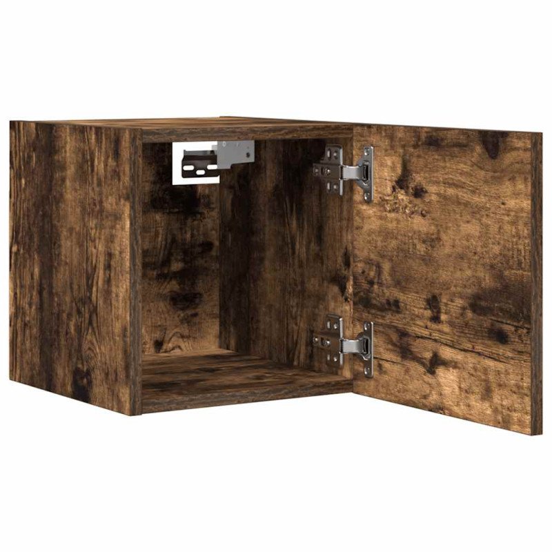 vidaXL Nástenné TV skrinky 4 ks dymový dub 30,5x30x30 cm