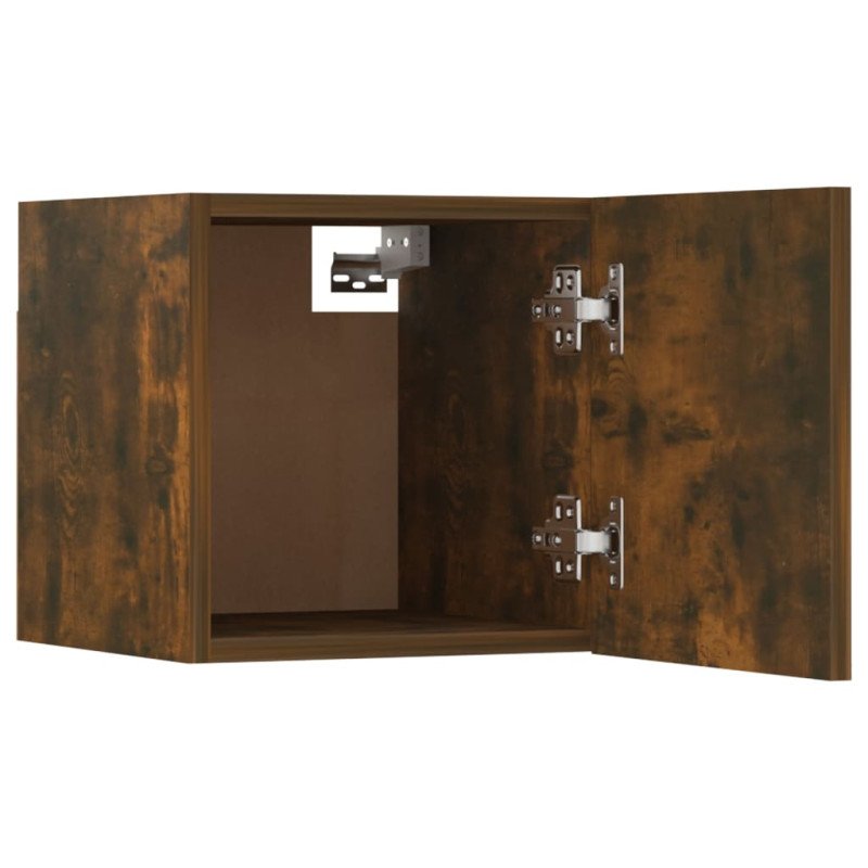 vidaXL Nástenné TV skrinky 4 ks dymový dub 30,5x30x30 cm