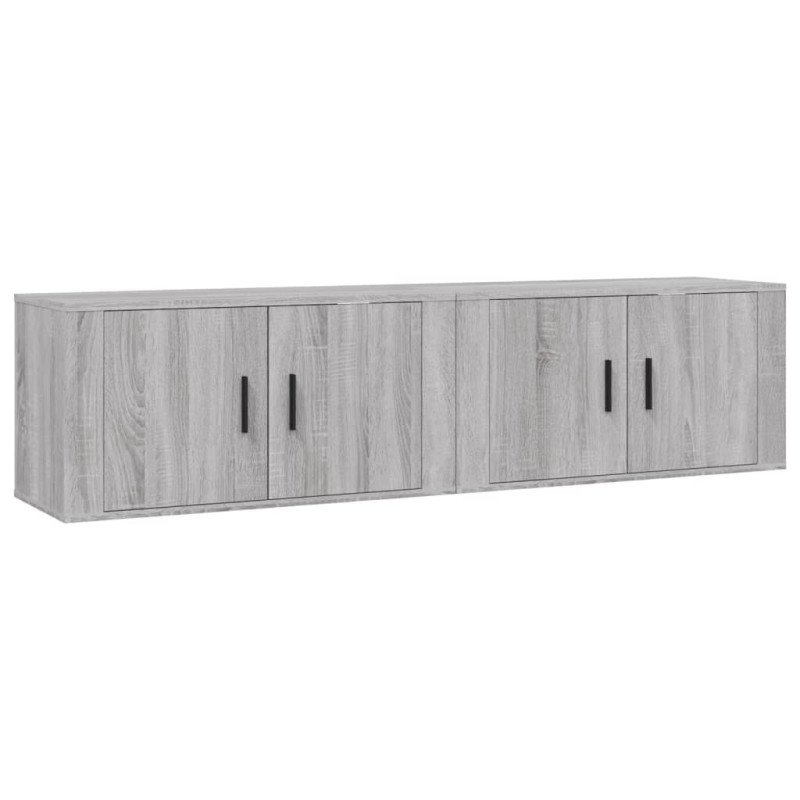 vidaXL Nástenné TV skrinky 2 ks sivé sonoma 80x34,5x40 cm