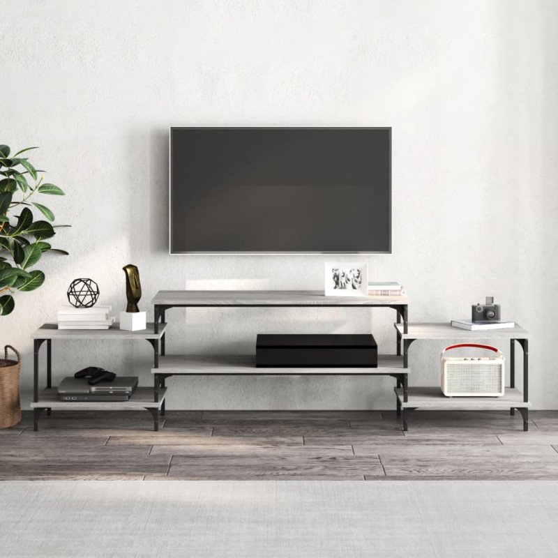 vidaXL TV skrinka sivá sonoma 197x35x52 cm spracované drevo