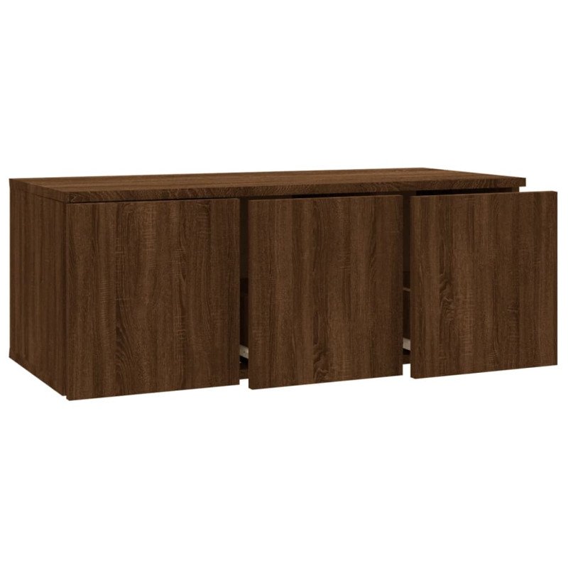 vidaXL TV skrinka hnedý dub 80x34x30 cm spracované drevo
